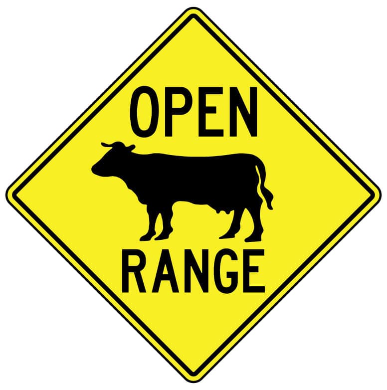 Open Range Sign